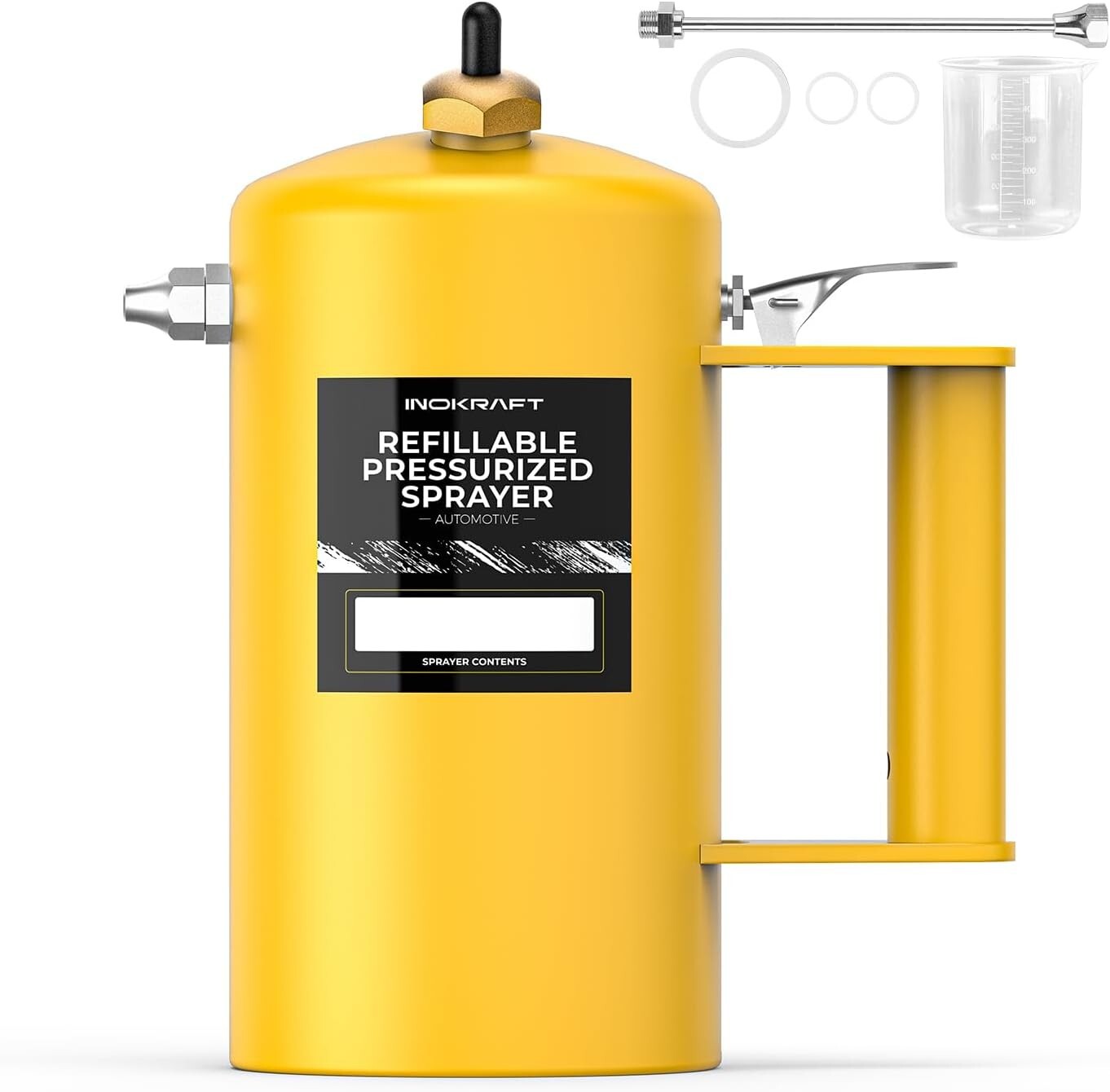 Efficient 0.25 Gallon Metal Spray Bottle with 10m Hose for Brake Cleaner & More