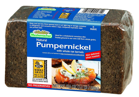 Low Carb Pumpernickel Bread - 17.6 Oz Bundle of 12 - Supports Digestive Health