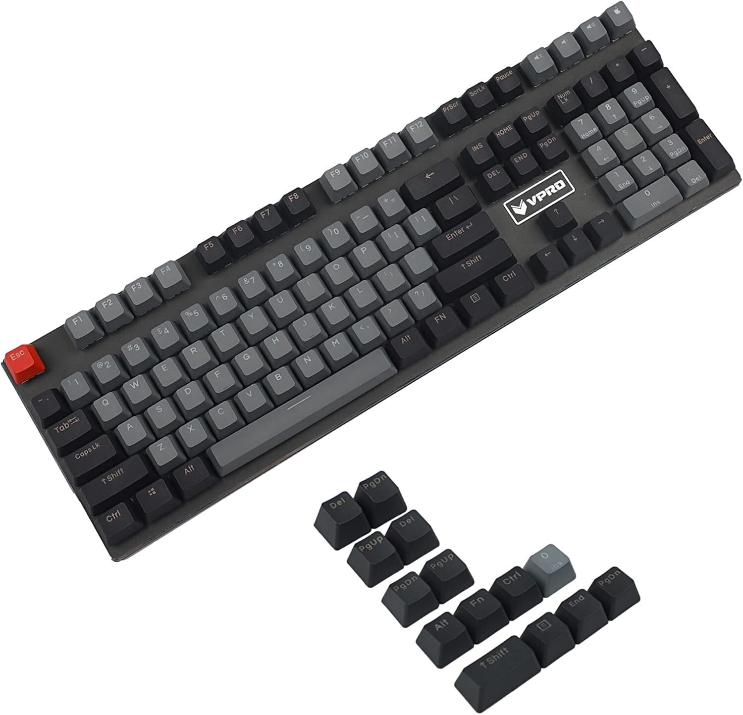 Waterproof Dolch 122 Key PBT Shine-Through Keycap Set for Mechanical Keyboards