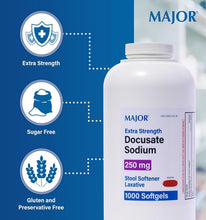 Load image into Gallery viewer, Gentle Constipation Relief Softgels - 1000 Extra Strength Docusate Sodium 250 mg