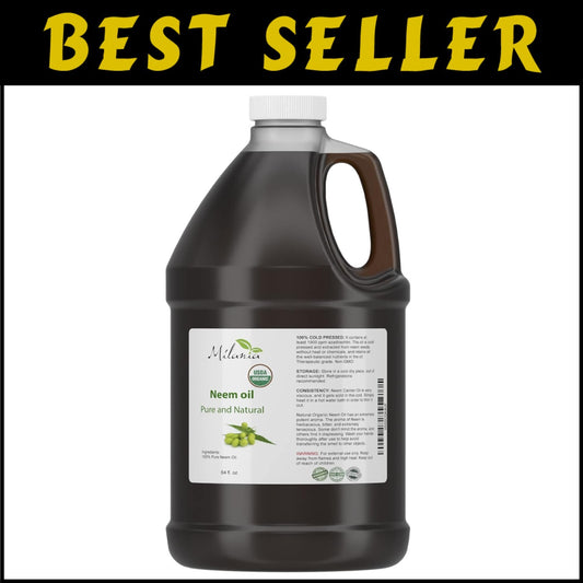 Natural Grade A Neem Oil, 64oz Cold Pressed - Perfect for Skincare & More