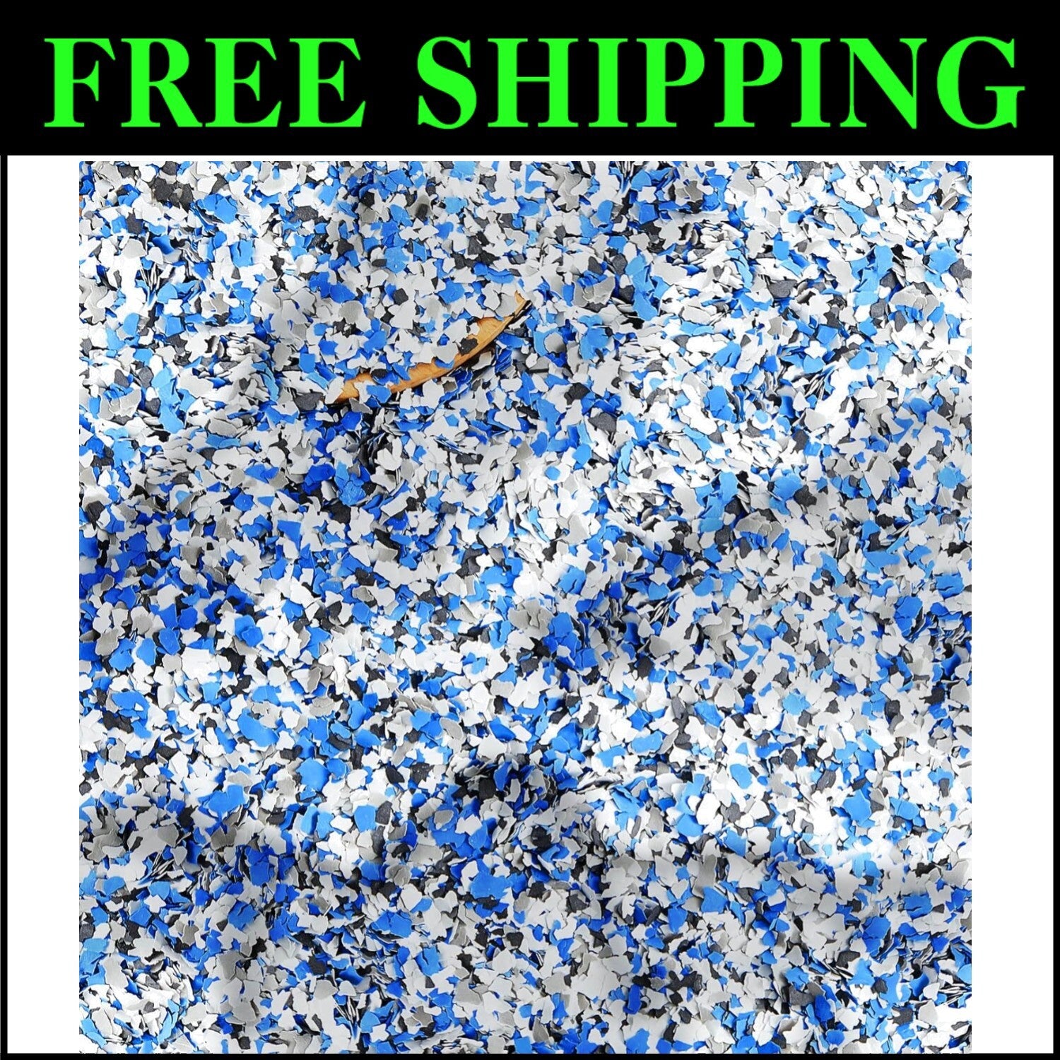 12.4 lb Epoxy Paint for Garage & Walls - Black, White, Blue, Gray Chips Included