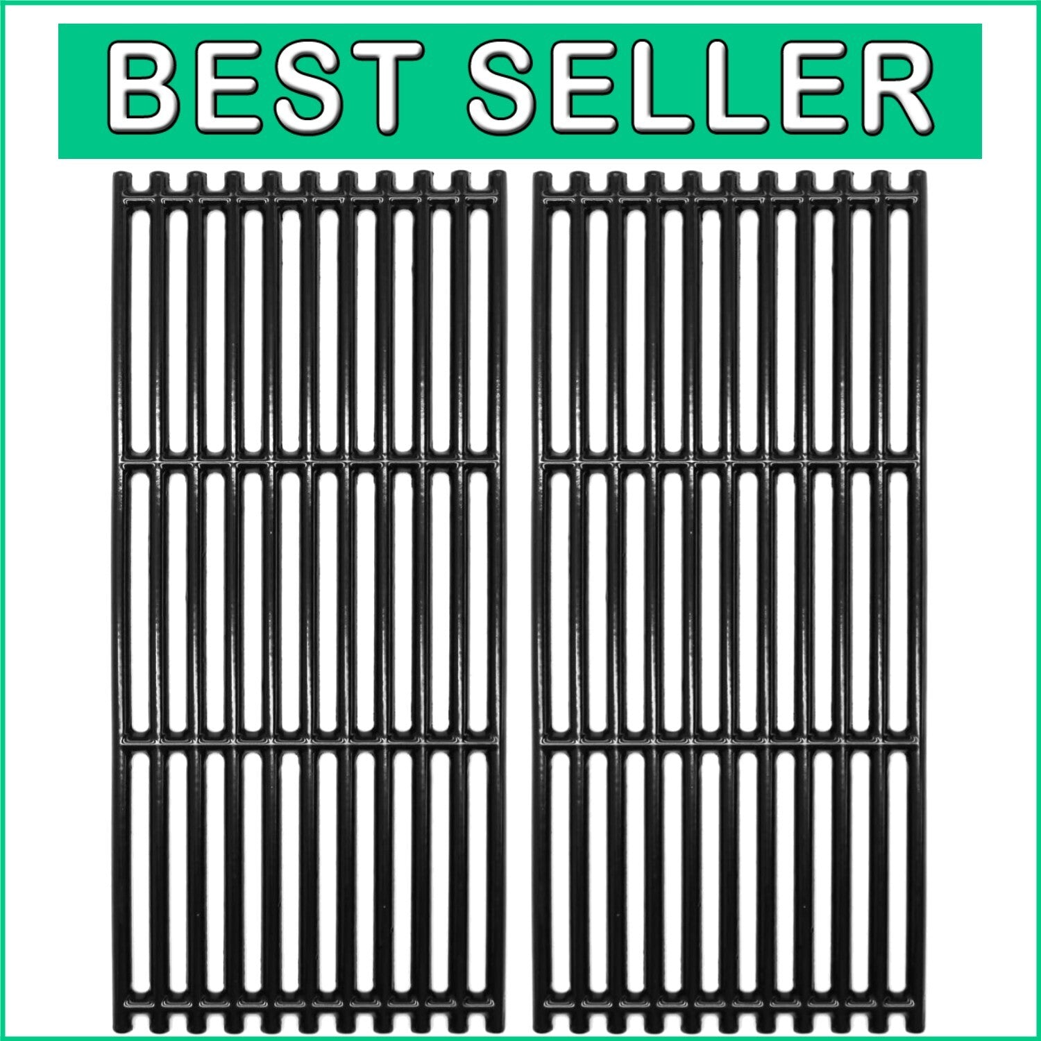 Effortless Cleanup with 18.25" Non-Stick Cast Iron Grill Grates for Charbroil