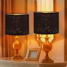 Load image into Gallery viewer, Premium 15" Drum Lamp Shades in Black - Soft Light Diffusion &amp; Easy Assembly