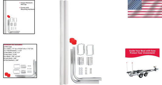 Durable SeaSense Guide Pole Kit - Trailers for Boats, Kayaks & Canoes Included