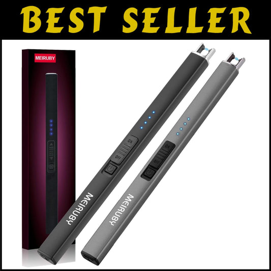 2-Pack Rechargeable USB Electric Candle Lighter - Windproof & Elegant Design