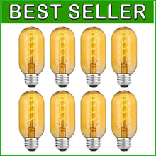 Load image into Gallery viewer, Retro 4W LED Edison Bulbs - 25W Incandescent Equivalent with Warm Amber Light