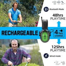 Load image into Gallery viewer, Noise Cancelling Bluetooth 5.4 Hearing Earmuffs with FM Radio &amp; 48H Playback