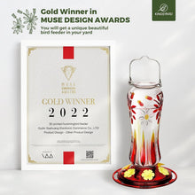 Load image into Gallery viewer, Gold Award 2-Pack Glass Hummingbird Feeders with Ant Moat &amp; Leak Proof Design