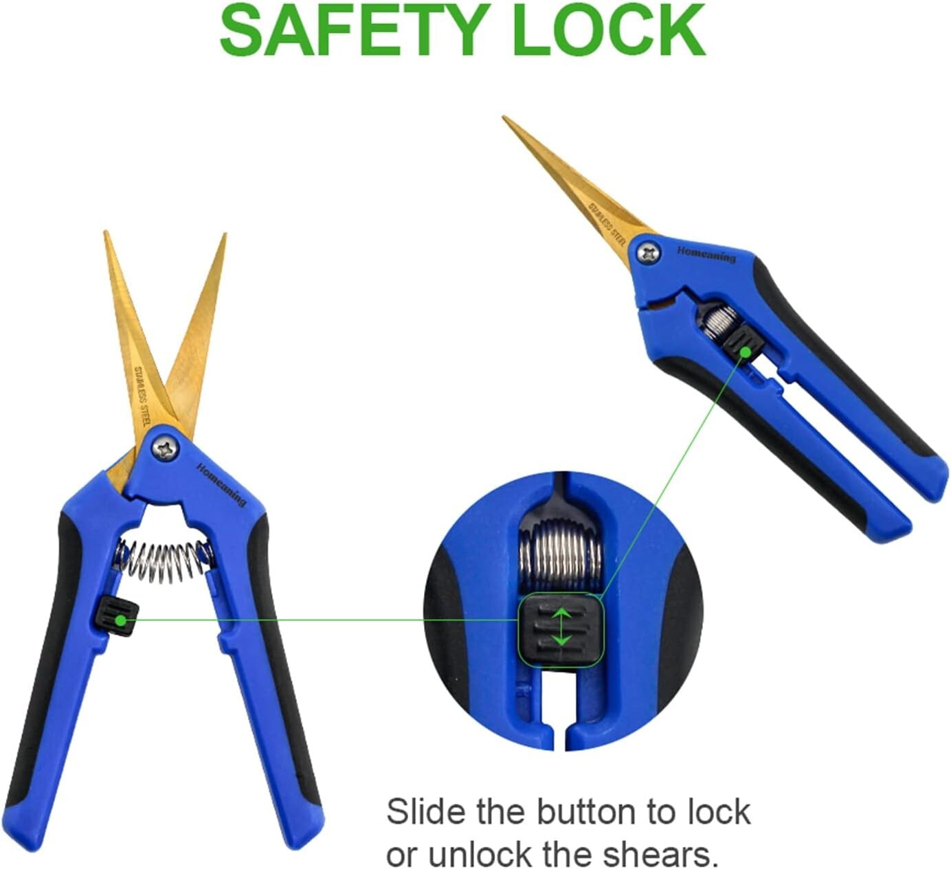 12PCS Titanium-Coated Pruning Shears Set with Ergonomic Handles for Gardeners