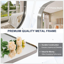 Load image into Gallery viewer, Versatile 32x40 Nickel Oblong Mirror for Bathroom &amp; Living Room - Easy Install