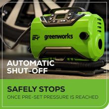 Load image into Gallery viewer, 24V Cordless Tire Inflator: 160 PSI Air Compressor with LED Light &amp; Auto Shut...