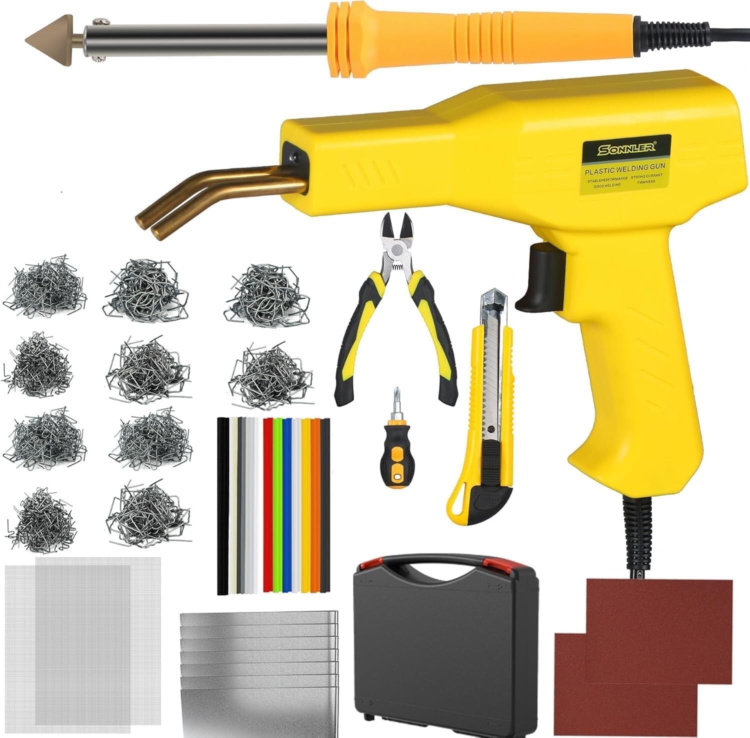 1000PCS Plastic Welder & Hot Stapler Repair Kit for Auto Bumper Restoration