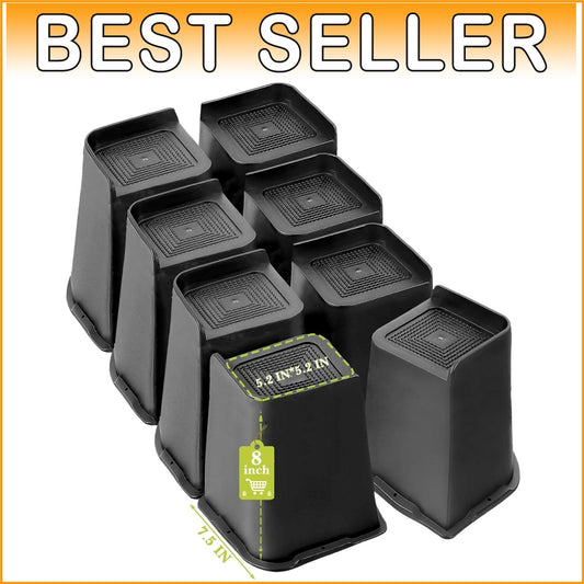 Sturdy Bed Risers 8 Inch Heavy Duty – Ideal Lift for Furniture & Storage Space