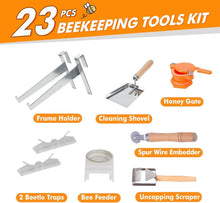 Load image into Gallery viewer, Durable 22-Piece Beekeeping Tools Set with Tote - Essential for Every Beekeeper