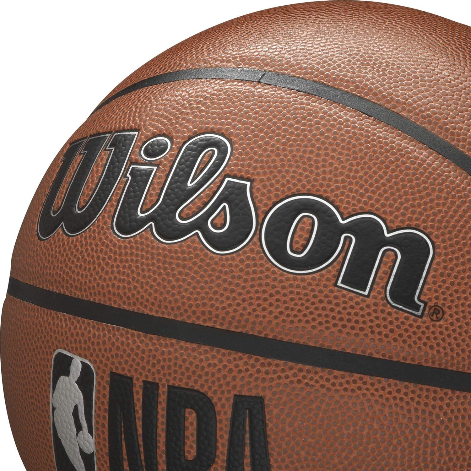 Durable Size 6 NBA Basketball - Brown with Purefeel Grip for All-Weather Use