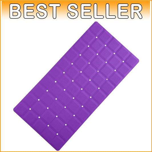 Elegant Eggplant Purple Non-Slip Bath Mat - Jumbo Size for Comfort and Safety