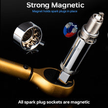 Load image into Gallery viewer, High-Precision Torque Wrench 10-45 ft-lbs with Dual Magnetic Spark Plug Sockets