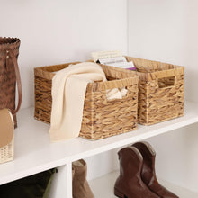 Load image into Gallery viewer, Stylish Hyacinth Baskets with Built-In Handles - 2 Pack Medium Storage Solution