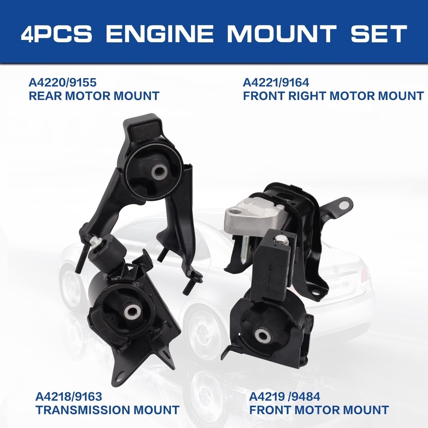 High-Quality Engine and Transmission Mounts Compatible with Corolla 2003-2008