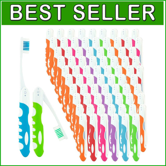 100 Pack Travel Toothbrush Set - Individually Wrapped, Medium Soft Bristles