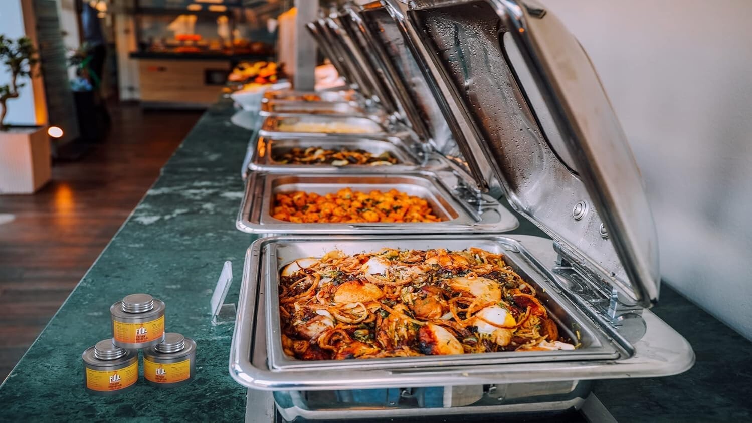 Premium 6-Hour Chafing Fuel 2-Pack Cans for Events | Wick Set with Opener