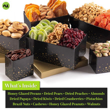 Load image into Gallery viewer, Elegant 12-Variety Snack Tower Gift Basket with Get Well Soon Ribbon - Kosher