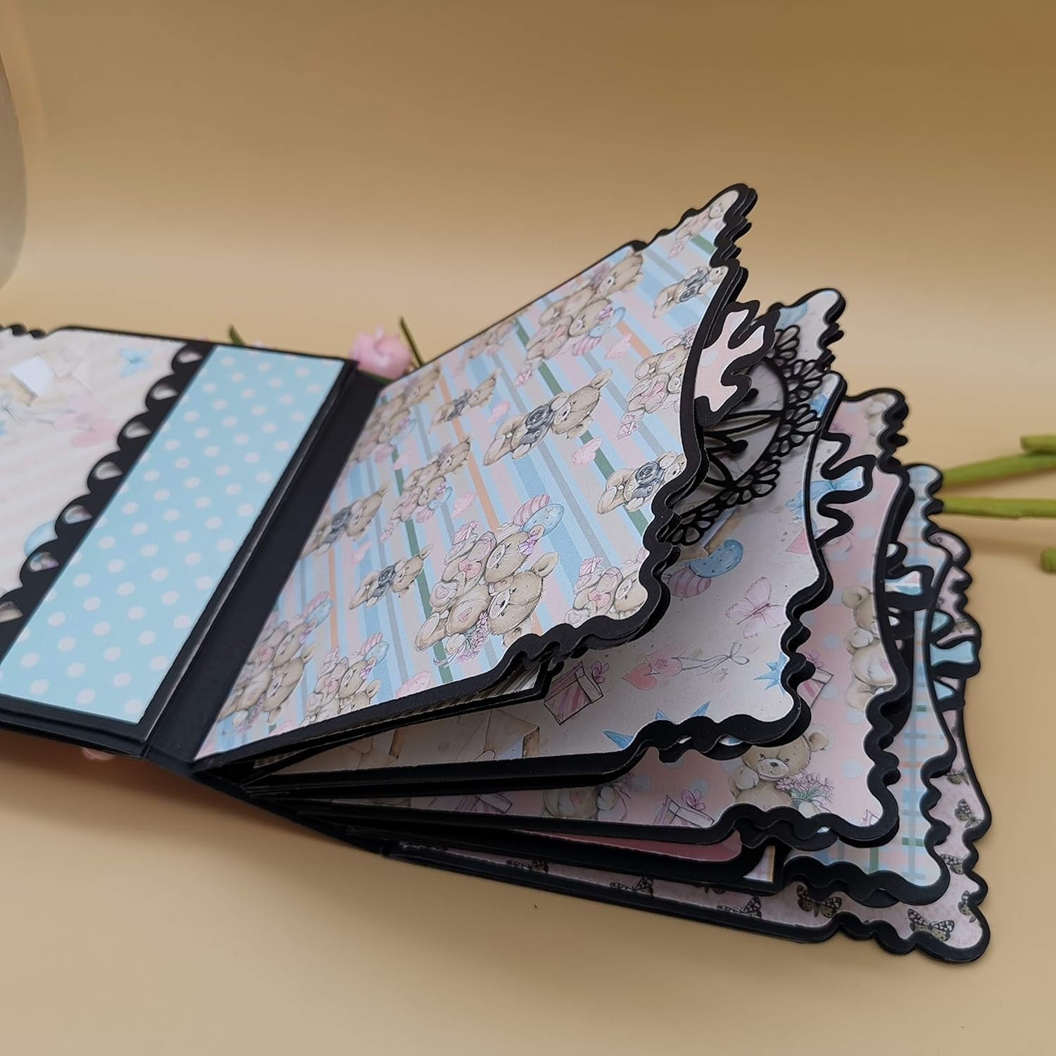 Art Deco Mini Album Die-Cuts 15x15CM - Perfect for Scrapbooking & DIY Cards