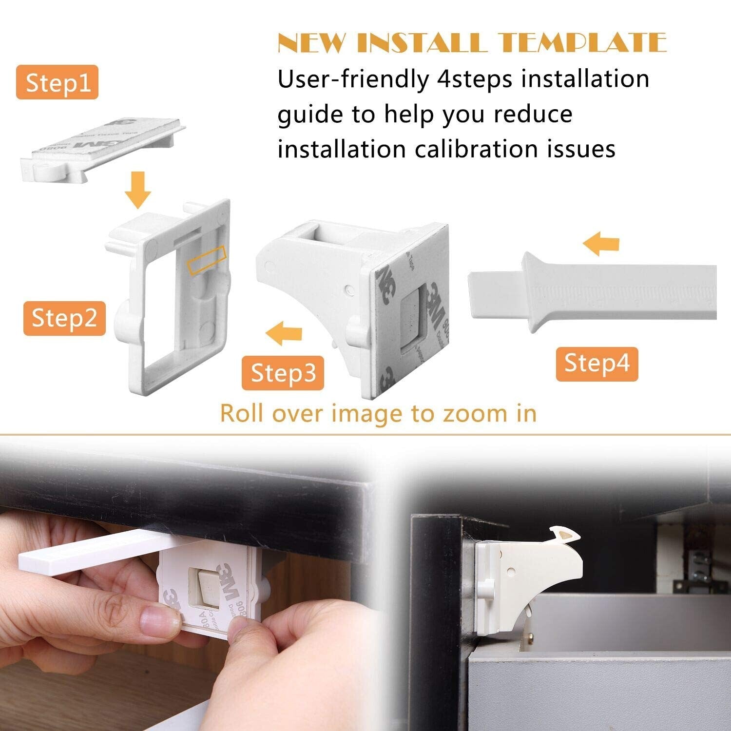 Efficient Childproofing: 12 Adhesive Magnetic Locks & 2 Key System for Cabinets