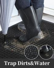 Load image into Gallery viewer, Low-Profile Welcome Mat - Durable Rubber Backed Indoor/Outdoor Doormat 24''x47''