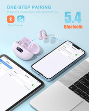 Load image into Gallery viewer, Wireless Bone Conduction Headphones - Lightweight &amp; Comfortable Earbuds - Purple