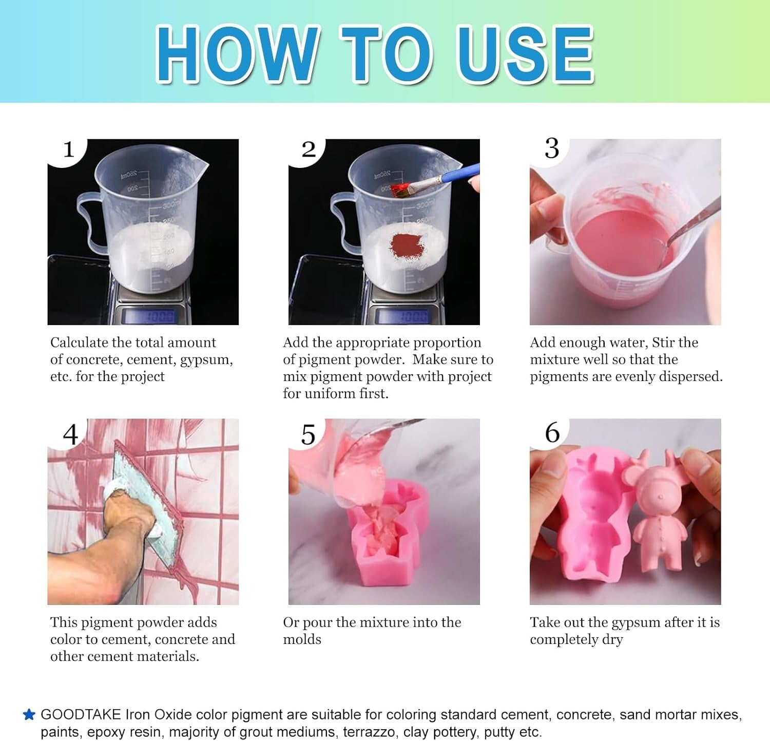 Fade-Resistant Black Pigment Powder for Concrete Dye - Indoor/Outdoor Use, 32 oz