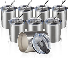 Load image into Gallery viewer, Premium 8 Pack Double Wall Coffee Cups - Reusable Tumblers for Hot &amp; Cold Drinks