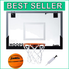 Load image into Gallery viewer, Complete Indoor Over-the-Door Basketball Set – 25" with Rubber Ball &amp; Pump