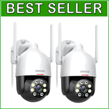 Load image into Gallery viewer, IP66 Waterproof 2-Pack Security Cameras with 3MP Resolution &amp; Full Night Vision