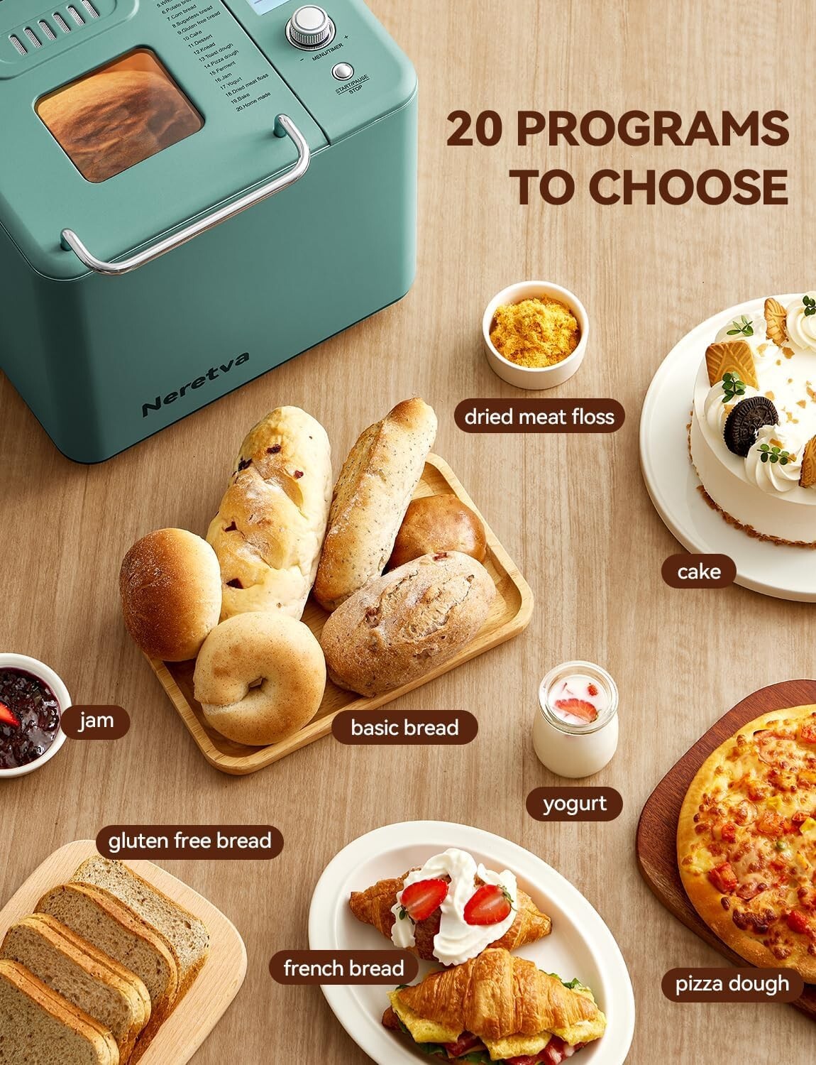 Compact All-Metal Bread Maker - 550W Dual Heaters for Perfect Homemade Bread