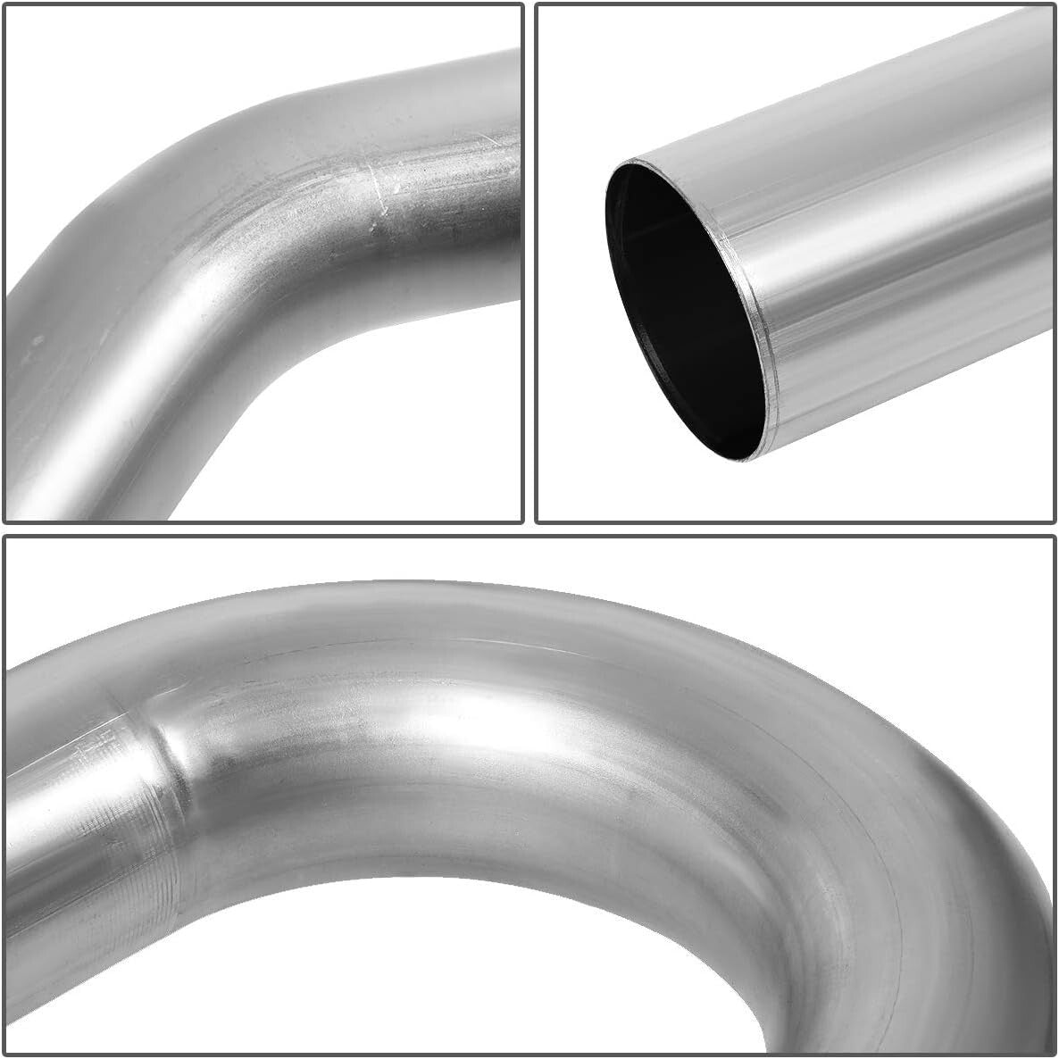 16-Piece 2.25-Inch OD Exhaust Kit with Polished Finish for Custom Installations