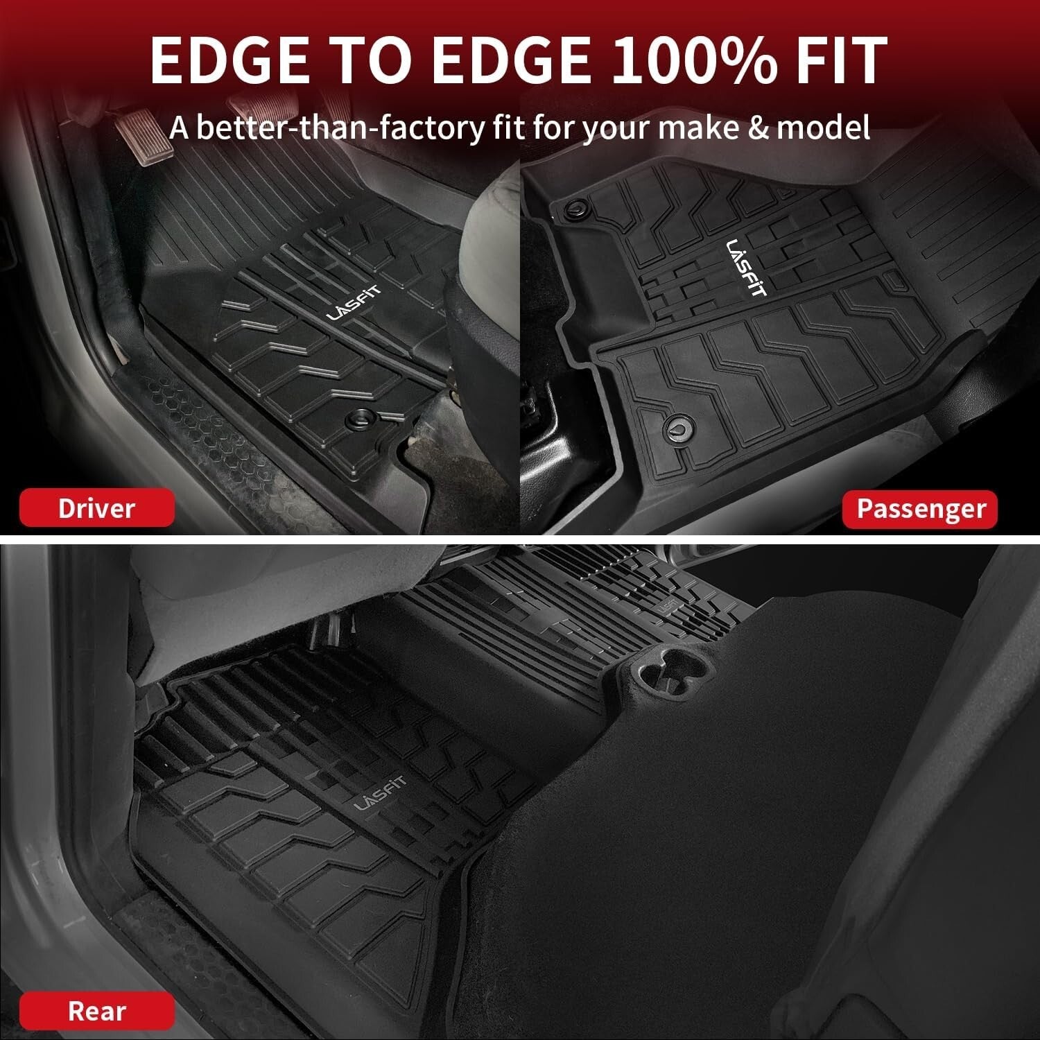 All Weather TPE Truck Floor Liners for Ram 1500 Classic Crew Cab 2019-2024