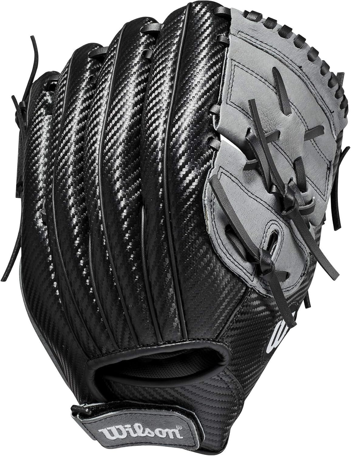 2021 A360 Youth 12" Baseball Glove - Left Hand Pitcher, Black/Grey Utility