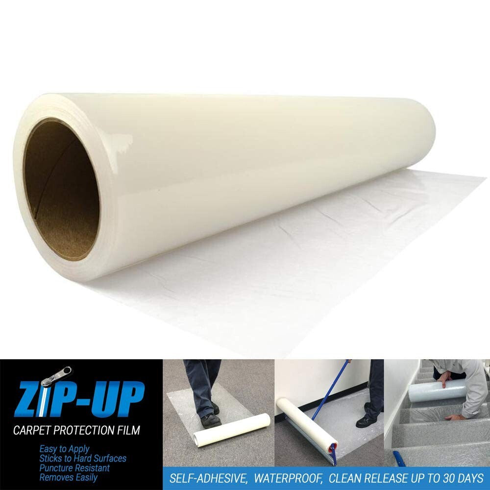 Lightweight 36" x 200' Temporary Carpet Film - Ideal for Moving & Painting