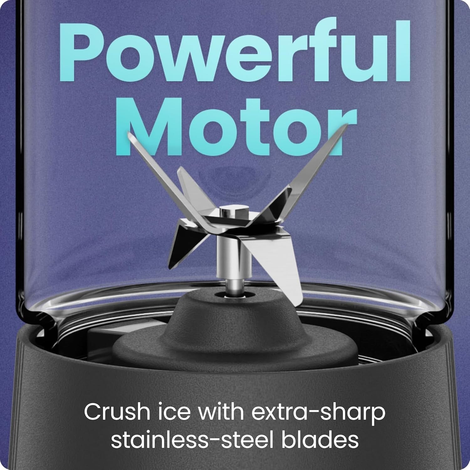 Cordless Portable Blender - USB Rechargeable, 16 oz BPA-Free with LED Indicator