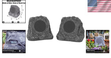 Load image into Gallery viewer, Wireless Bluetooth Rock Speaker Pair - Seamless Streaming for Garden &amp; Patio