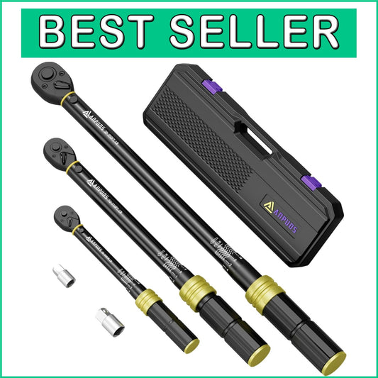 5-Piece Click Torque Wrench Set with Dual Direction - 20-240in.lb to 30-250Ft.lb