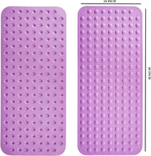 Load image into Gallery viewer, Washable Non-Toxic Bath Mat 18x40 - Light Purple Silicone for Excellent Grip