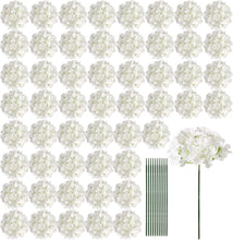 Load image into Gallery viewer, Versatile 64 Pcs Silk Hydrangea Flowers - DIY Wedding &amp; Home Decor Solution