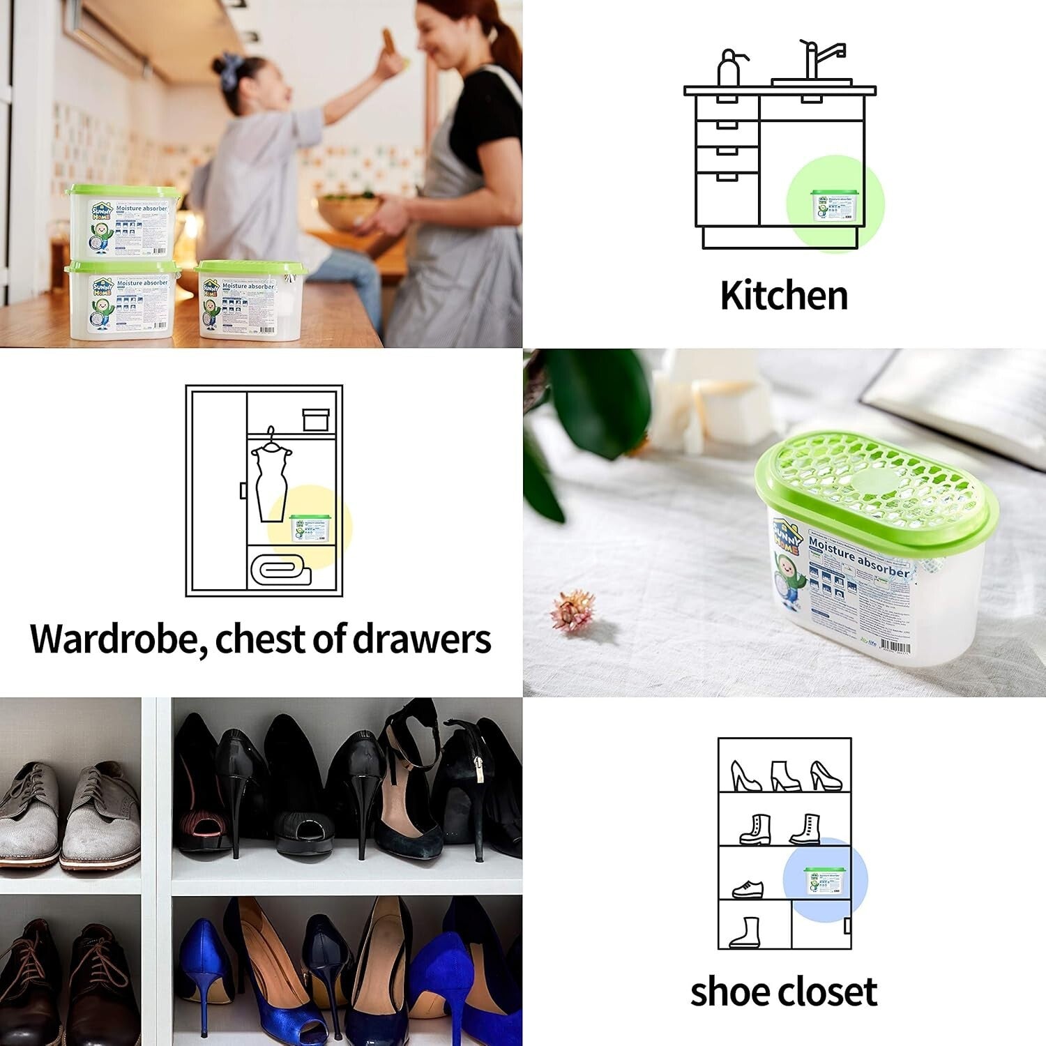 Effective 24-Pack Moisture-Absorbing Beads – Deodorizer for Closets & Bathrooms