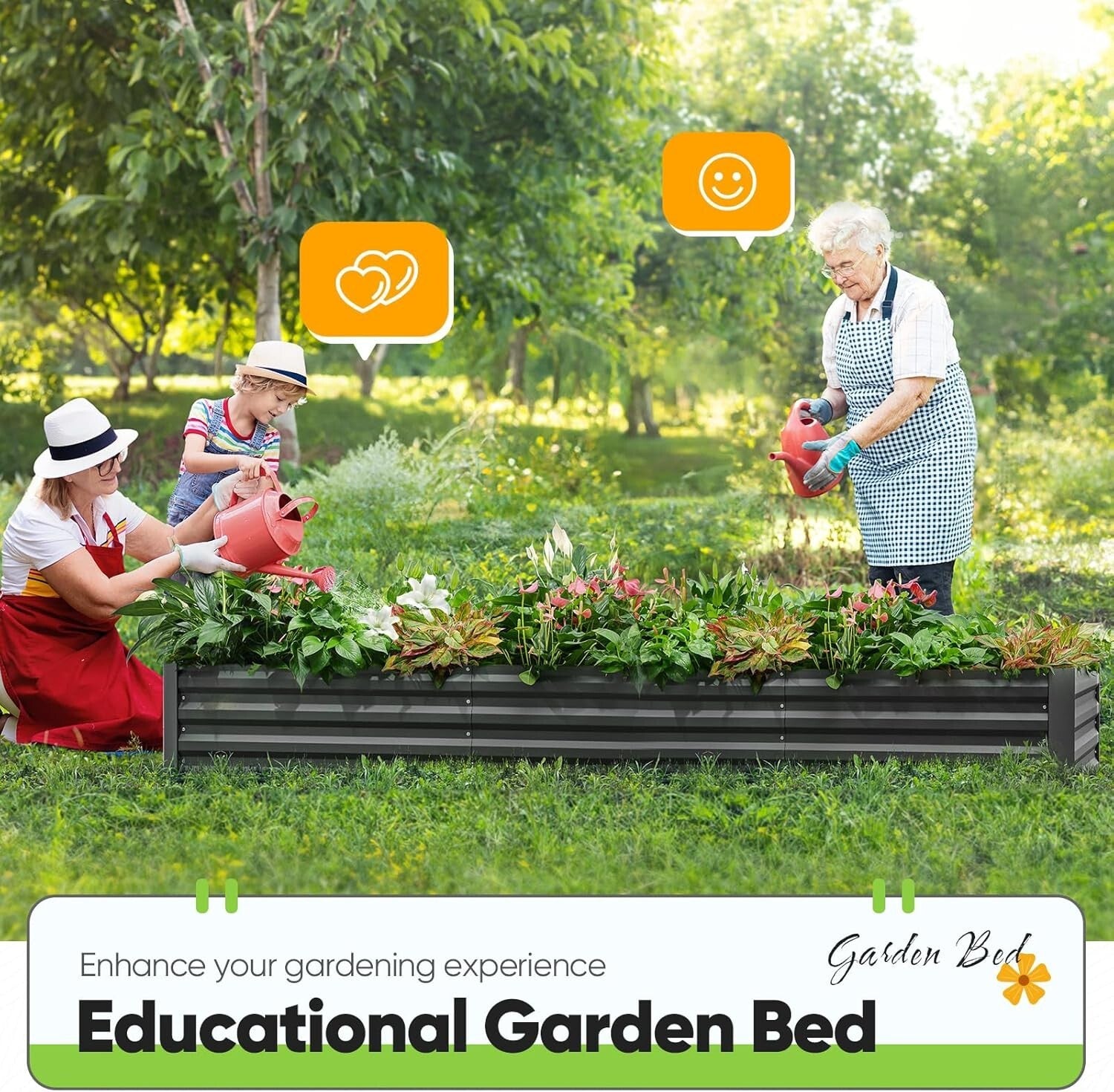 Extra Durable 8x4 Galvanized Raised Planter with Vented Mini Greenhouse Cover