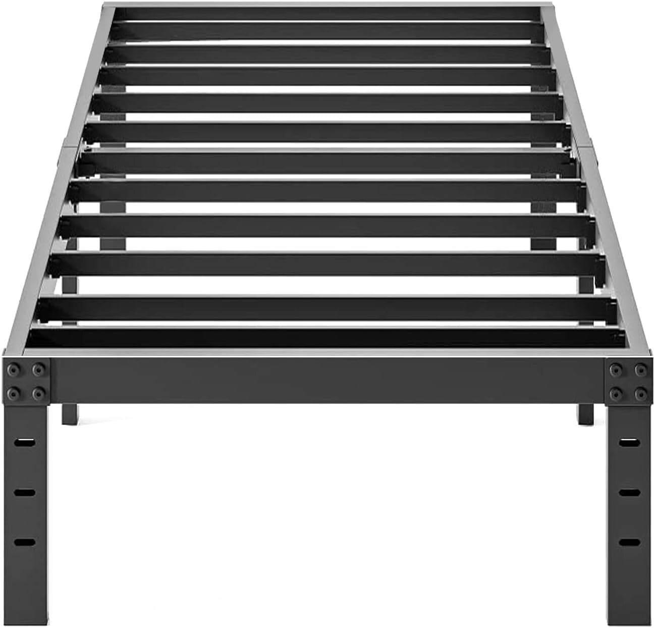 Durable 18-Inch Twin Platform Bed Frame - Supports Up To 800 lbs, Sleek Design