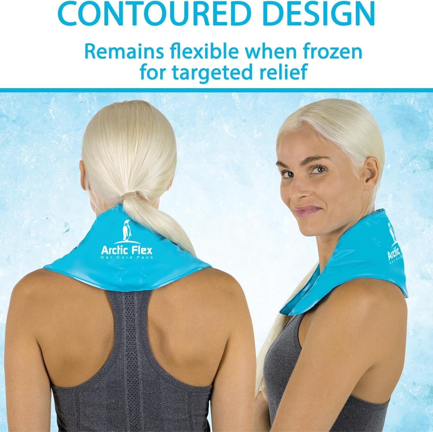 Flexible Reusable Neck Ice Pack - Cold Therapy Wrap for Headaches & Injuries