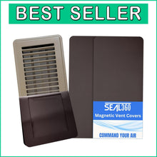 Load image into Gallery viewer, Brown Magnetic Vent Covers Set - Ideal for Floor, Wall, and Ceiling Vents 2-Pack